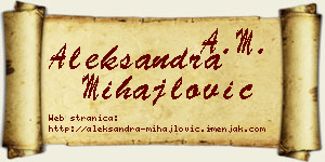 Aleksandra Mihajlović vizit kartica